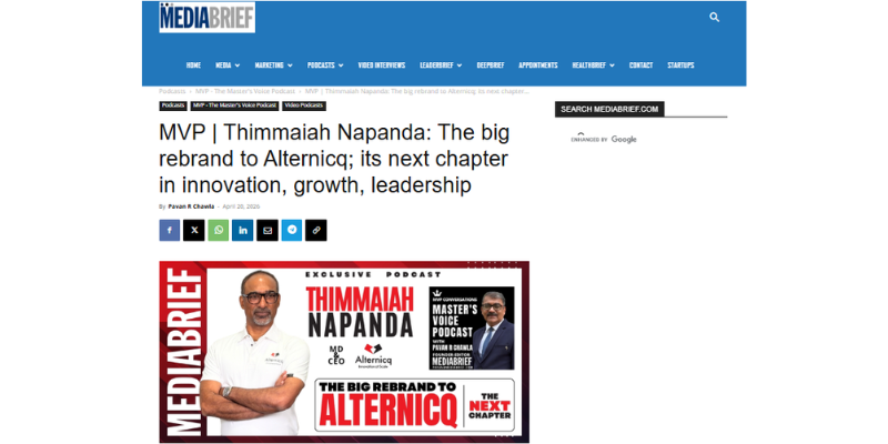Thimmaiah discusses Alternicq’s innovation-led rebranding and growth vision