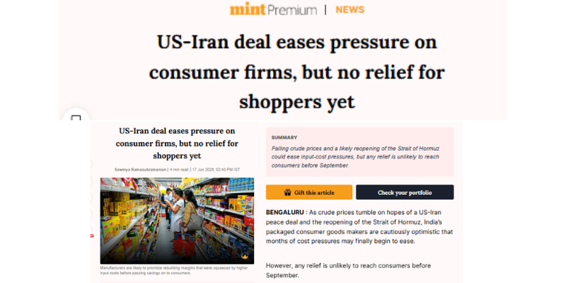 FMCG costs ease; consumers await price reductions.